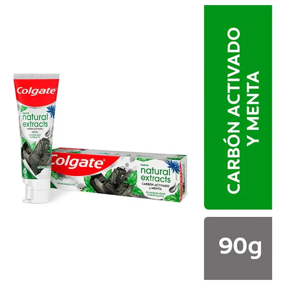 Crema Dental Colgate Natural Extract Carbon Y Menta 90 Gr