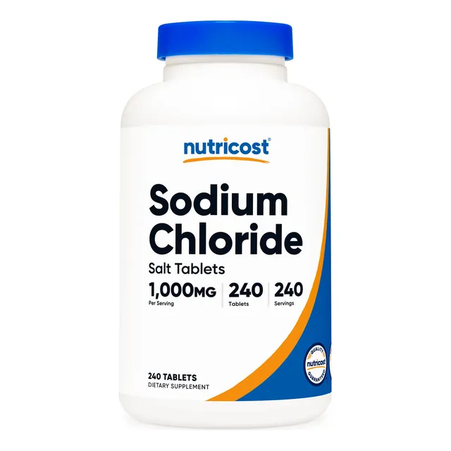 Cloruro De Sodio 1000 Mg 240 Tabletas De Sal 100% Puras Sin