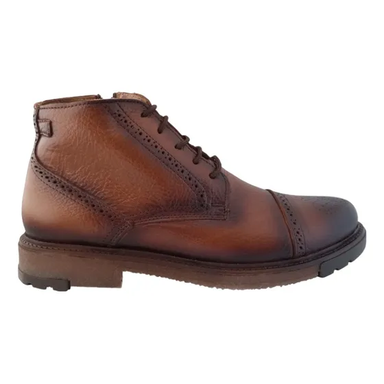 Botín Bota Hombre Vestir Confort Lobo Solo 8947 Camel Piel