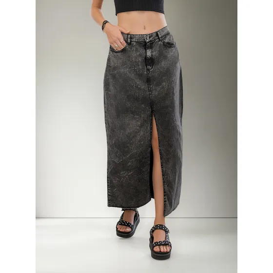 Falda Larga Mujer Negro Rutta 100407