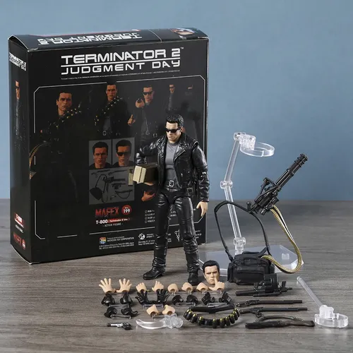 Bonecos De Ação Mafex 199 Terminator 2 T-800 Arnold T2