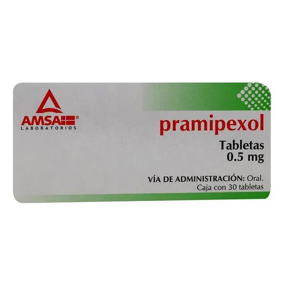 Pramipexol (amsa) Caja C/30 Tabletas De 0.5 Mg C/u