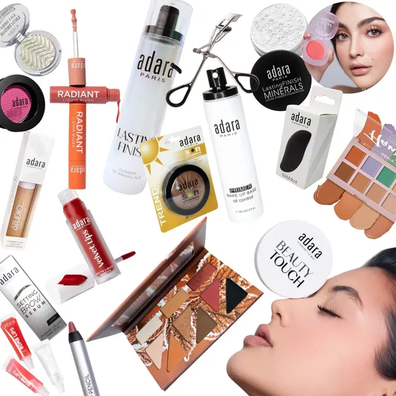 Kit De Maquillaje Adara 6 Pzas Cosméticos