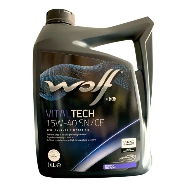 Aceite Semi-sintético Wolf 15w 40   Garrafa De 4 Litros