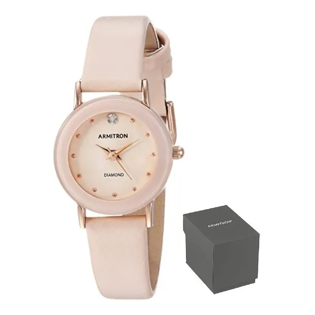 Armitron Reloj De Mano Mujer Piel Con Diamante 752447bhrgbh
