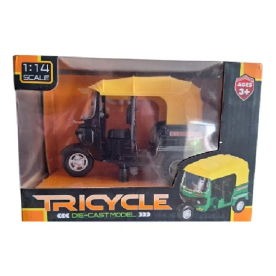 Mototaxi  Die Cast Clásico A  Escala 1/14 De Metal 