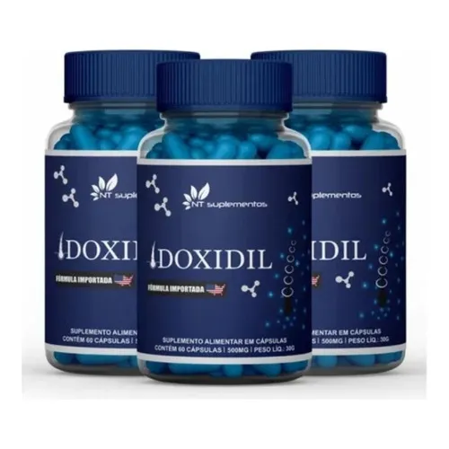 3x Doxidil - Fim Da Calvice - Tratamento Capilar 180 Caps
