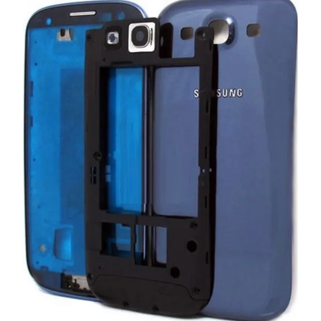Carcasa Completa Samsung S3 Gt 9300, Azul Con Tapa