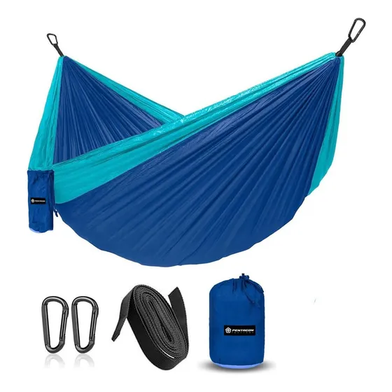 Pentagon Toucan hamaca colgante doble camping outdoor color azul