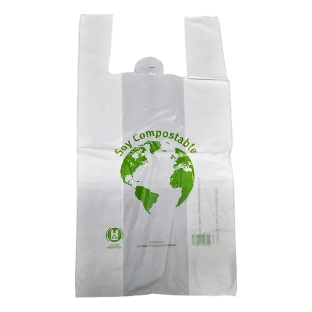 Bolsas Camisetas Bio Compostables Aprobadas 40x50 - 100 Unid