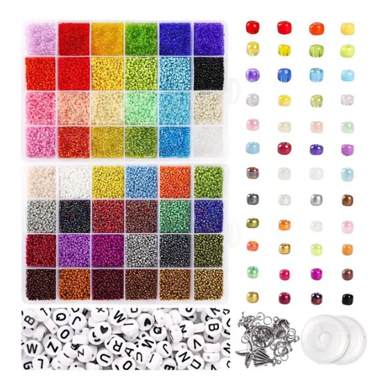 Kits De Cuentas Para Hacer Pulsera Joyas Collar 35000pcs