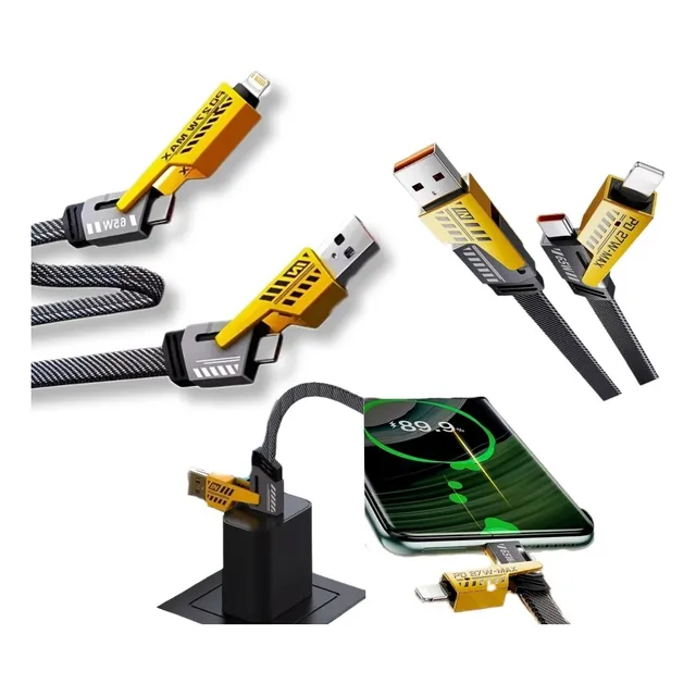 Cabo Universal Usb C Ligthning Compativel Com iPhone Android