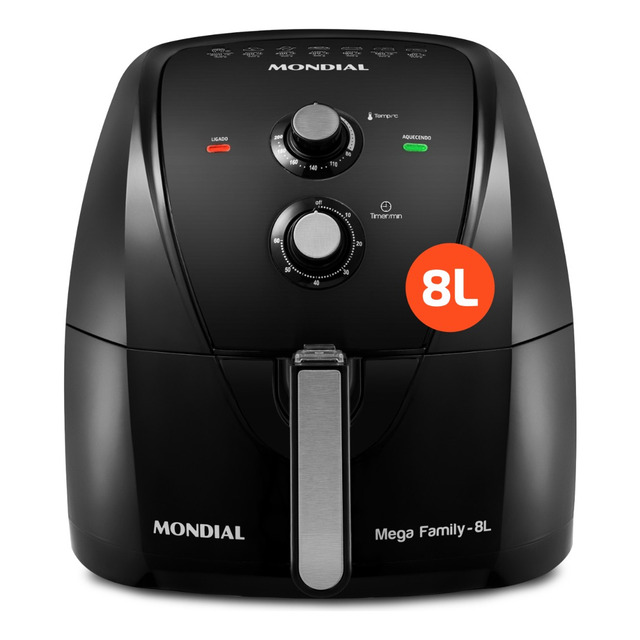 Fritadeira Sem Óleo Air Fryer 8l Mondial Preto 1900w Afn-80-fb Fritadeira Sem Óleo Air Fryer 8l Mondial Preto 1900w Afn-80-fb