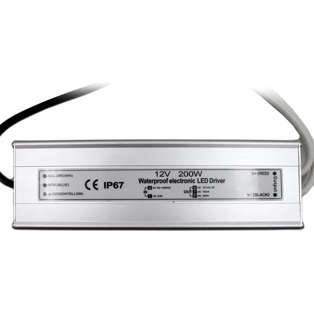 200w 12v Waterproof Ip67 Led Power Supply Driver Transformer