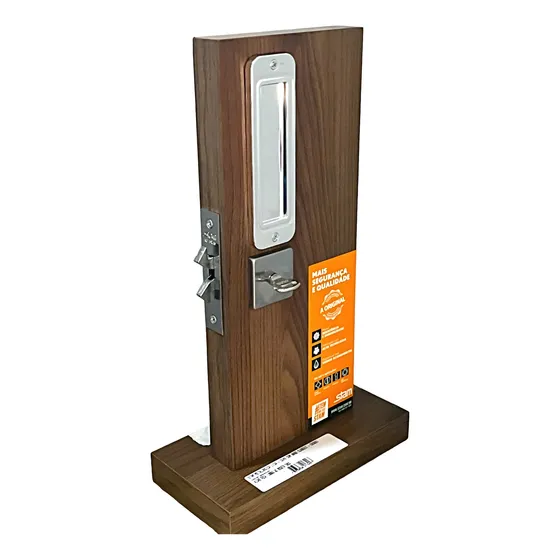 Fechadura De Porta Banheiro De Correr C/ 2 Conchas Puxador