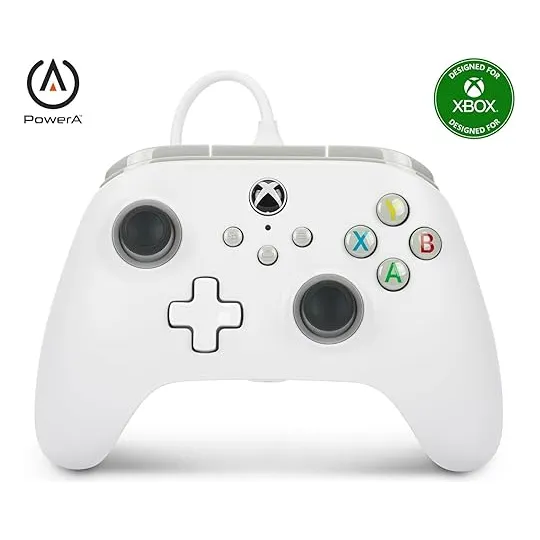  Controlador Con Cable Powera Para Xbox Series X|s - Blanco,