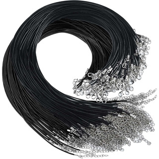 200 Pcs Cordón Encerado Para Collares Cordón De Collar Negro 200 Pcs Cordón Encerado Para Collares Cordón De Collar Negro