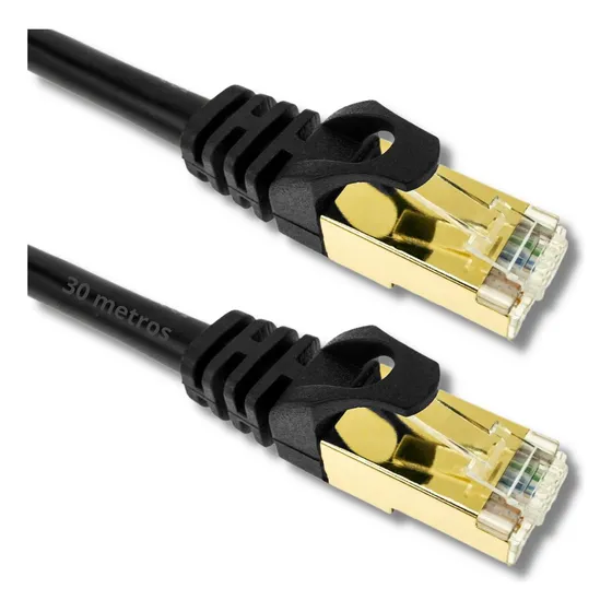 Cable De Red 30 Metros Categoria 7 Utp Fichas Inyectadas Blindado Patch Cord Listo Para Usar Amitosai Mts-patch73000