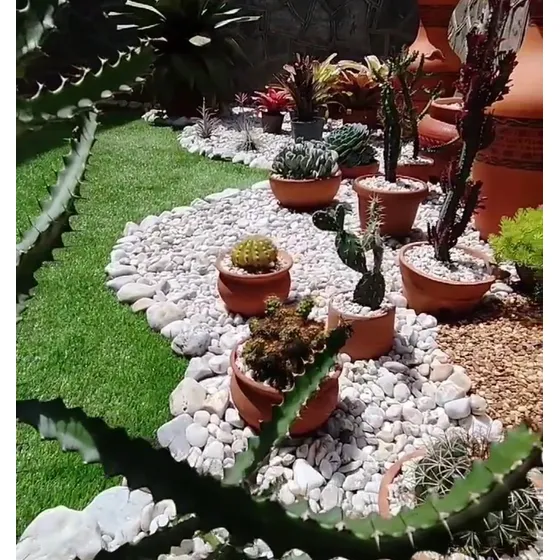 Piedra Decorativa De Jardines Cuarcita Grava   