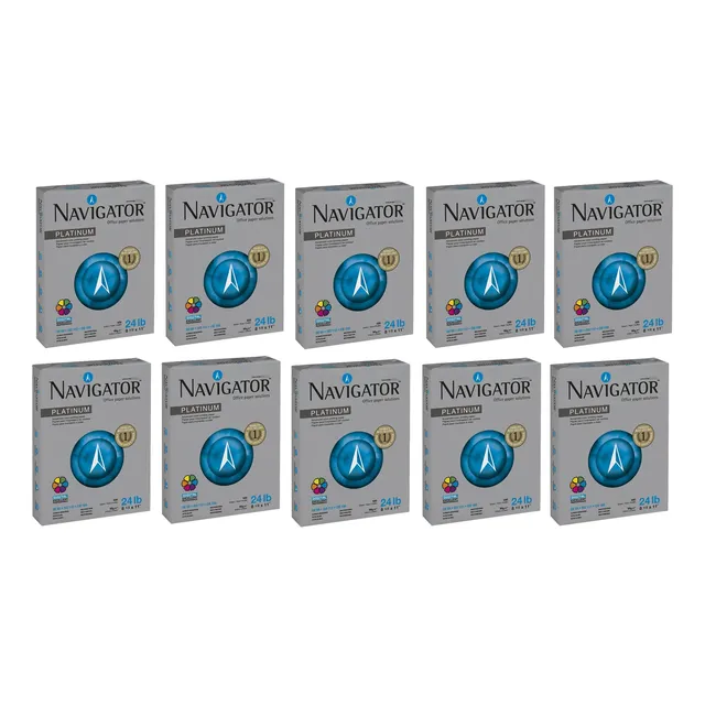 10 Pack Hojas Navigator Platinum 90grs Carta ( 5000 Hojas)