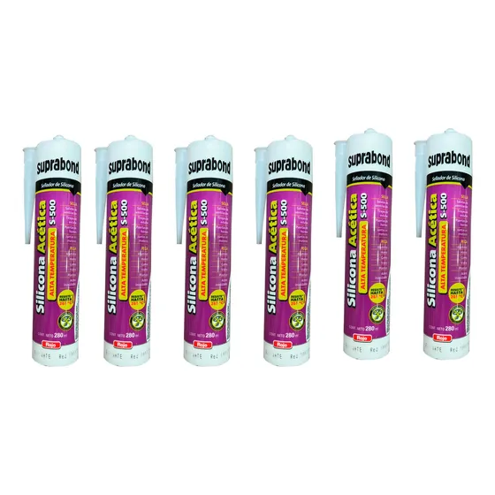 Silicona Alta Temperatura X6 Cartuchos 280ml Suprabond S500