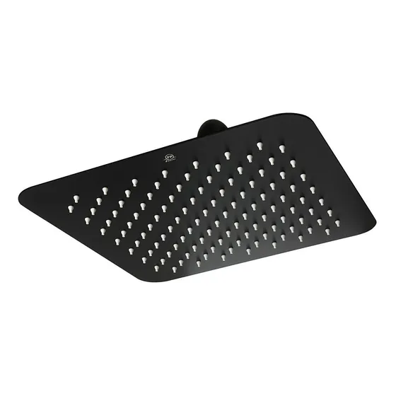 Regadera Negra Fp Ultradelgada Fundicion Pacifico Black Mate