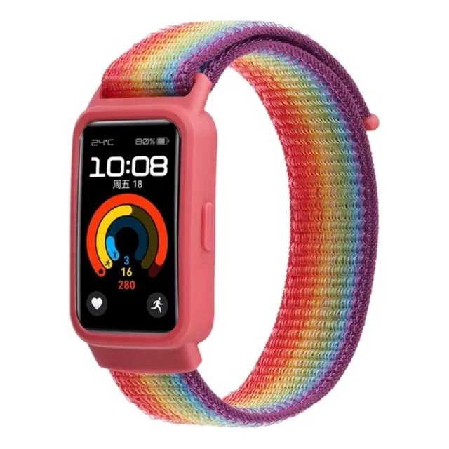 Correa Pulsera Arcoíris Nylon Huawei Smartband Fit 8-9