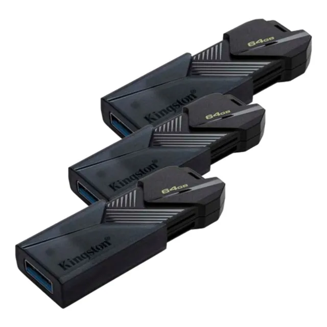 Pack X3 Pendrives Kingston 64gb Exodia Onyx Somos Mayoristas