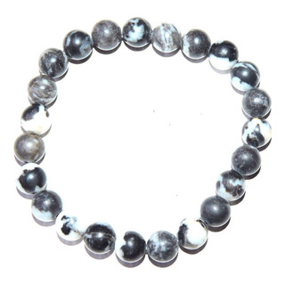 Pulsera Natural Piedra Jaspe Cebra 8 Mm Pulsera Natural Piedra Jaspe Cebra 8 Mm