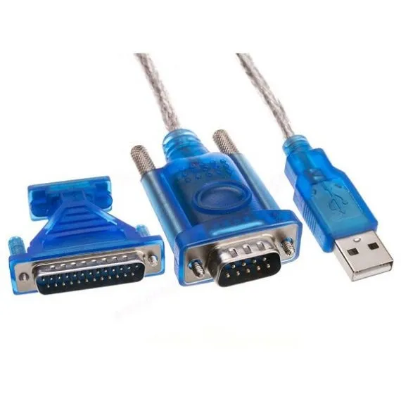 Cable Adaptador Usb A Serial Rs232(db9) + Db25p 9 Pin 25 Pin