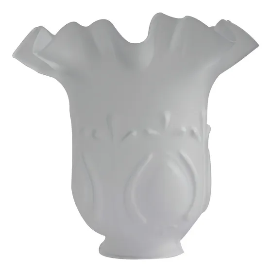 Vidro Tulipa Rei Fosco Lustre Luminaria Abajur Bocal 5,5cm