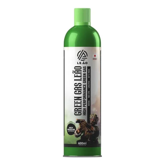Green Gas Para Airsoft Gbb Black Power Com Silicone