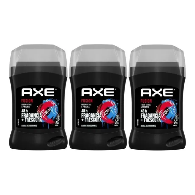 3 Desodorante En Barra Axe Fusión 45g