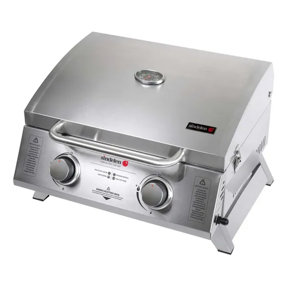 Sindelen Pgm-2qin Parrilla A Gas 2 Quemadores acero Inox