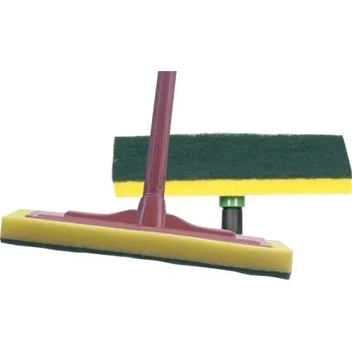 Kit 02 Buchas Esfregão Lava Piso Azulejo Esponja Com Cabo