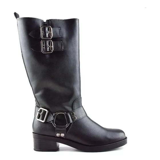 Bota Caña Alta Con Hebilla Dellici Via Marte Para Mujer