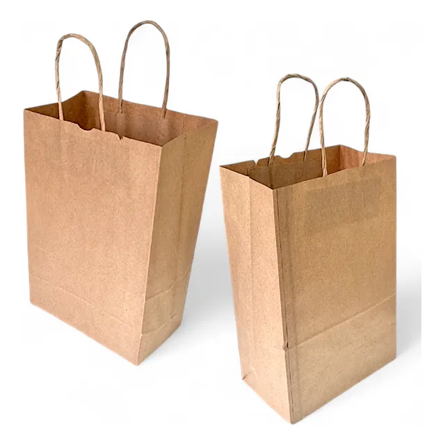 Sacolas Kraft Pequena Delivery Lanches 15x20x7 - 100 Unid