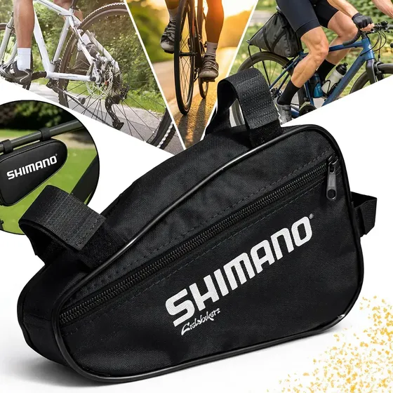 Bolsa De Bicicleta Bike Moto Shimano Para Quadro De Bicicleta Ferramentas e Pertences Cor Preto Resistente a Água Aro 20-29 -CICLOOABC