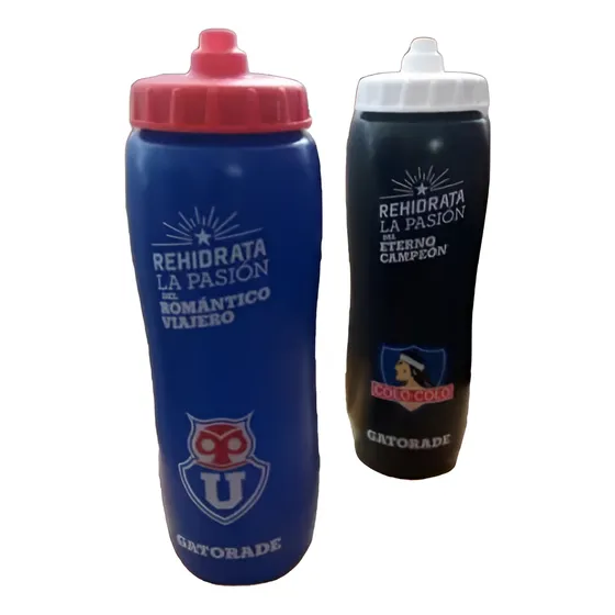 Botella Gatorade Colo-colo Y U. De Chile 947 Ml Bpa Free Negro