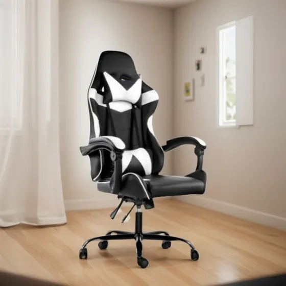 Silla Gamer Lumax Rom Negro/blanco