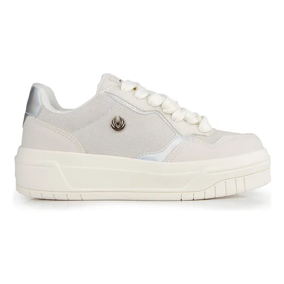 Zapatilla Plataforma Mujer Citadina Sneaker Brillo Tornasol