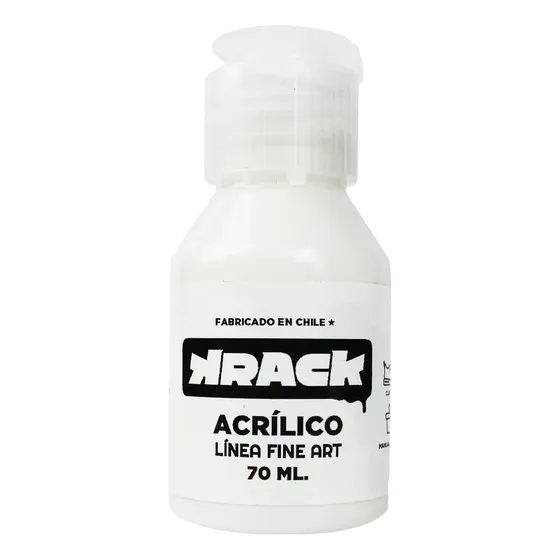 Frasco De Pintura Acrilica Krack 70ml - Elige Tu Color Color Blanco Tiza