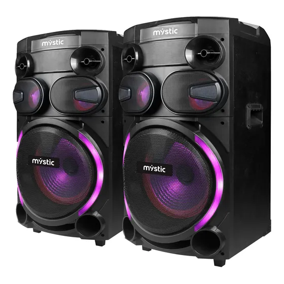 Corneta Recargable C/bluetooth Luces Led Mystic