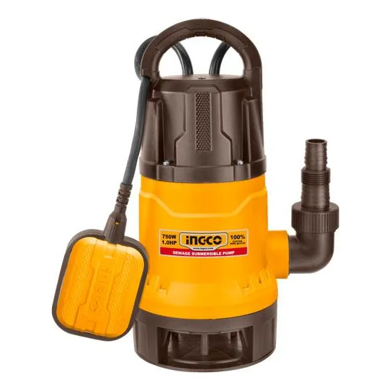 Bomba De Achique Sumergible Ingco 1 Hp 750w Salida 1 Pulgada
