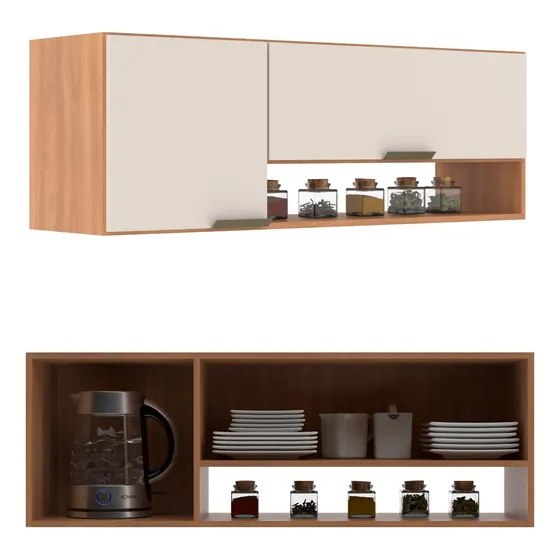 Aéreo De Cocina 2 Puertas Con Divisor Y Estantes Expansiónuy