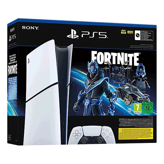 Consola Playstation Ps5 Digital Fortnite Cobalt Star 1tb Ssd Color Blanco