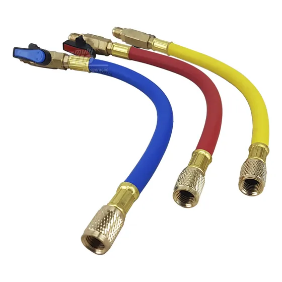 Conjunto De 3 Mini Mangueiras Com Registro Bola