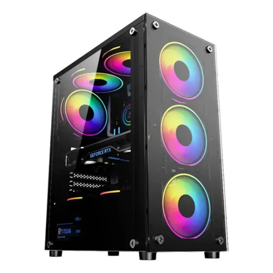 Gabinete Rhino Gamers Gb1729 Com 4 Fans Argb - Sem Fonte