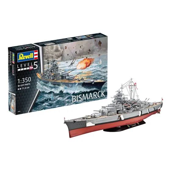 Barco Battleship Bismarck 1/350 Model Kit Revell