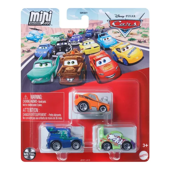 Disney Pixar Cars Tuner Dj, Snot Rod Y Wingo - Mini Racers Multicolor
